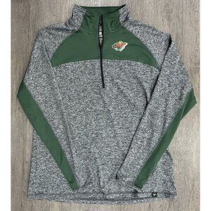Fanatics MINNESOTA WILD NHL HOCKEY Shirt Women’s SZ 2XL LONG SLEEVE 1/4 ZIP